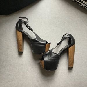 Jessica Simpson Black Dany Platform Sandals Sz 9